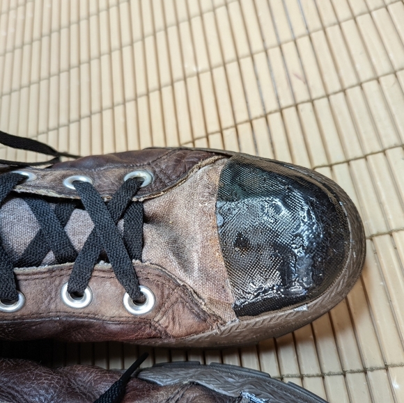 Converse Brown and Black High-Top Sneakers - Picture 5 of 10